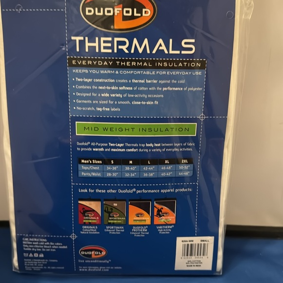 Duofold Thermals men’s smalll - Picture 3 of 4